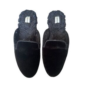 Birdies - The Phoebe Black Velvet Faux Slide Mule Sz 7